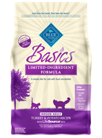 Blue Buffalo Dry Cat Food Basics, Turkey & Potato, 11 lbs